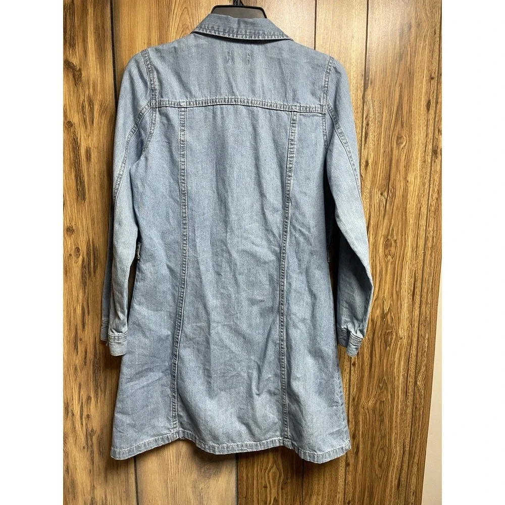 Children's PLACE Girls Dress  XXL 16‎ Blue Denim Button Long Sleeve Preppy Beach